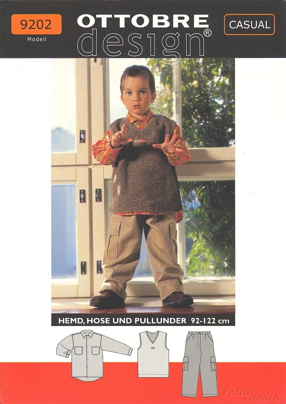 Střih Ottobre - košile, vesta, kalhoty