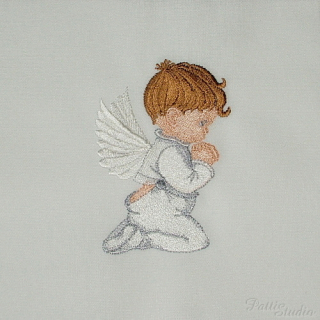 Andělíček - panel s výšivkou